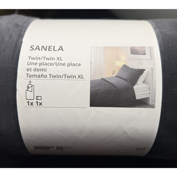 IKEA SANELA Comforter Set Dark Gray Twin/Twin XL – NEW